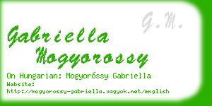gabriella mogyorossy business card
