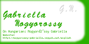 gabriella mogyorossy business card